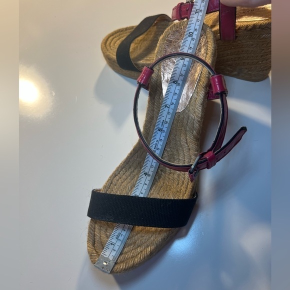 Marc By Marc Jacobs Colorblock Leather Raffia Wedge Sandals EU size 41 - Picture 11 of 14